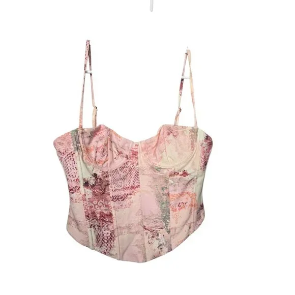White Fox In the Morning Bustier Primrose Pink Medium Coquette Feminine - Picture 3 of 14